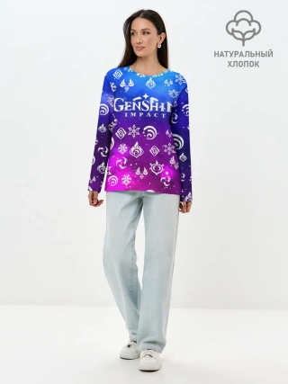 Лонгслив женский. Хлопок / GENSHIN IMPACT