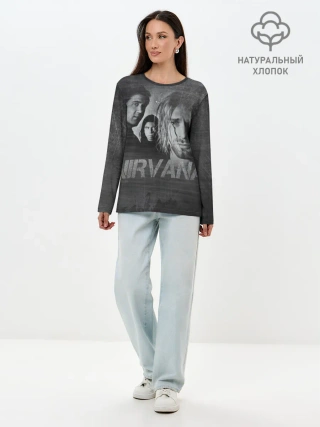 Лонгслив женский. Хлопок / Нирвана