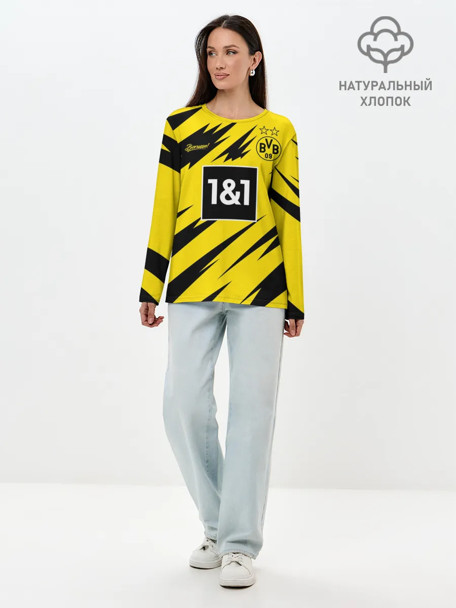 Лонгслив женский. Хлопок / BORUSSIA домашняя сезон 20/21