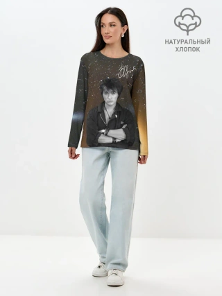 Лонгслив женский. Хлопок / ВИКТОР ЦОЙ.