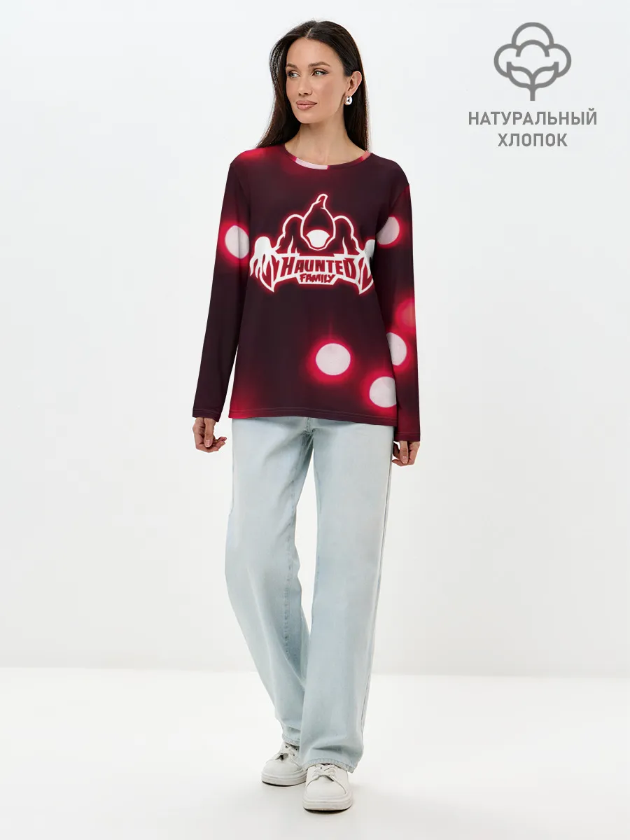 Лонгслив женский. Хлопок / KIZARU: HAUNTED FAMILY.