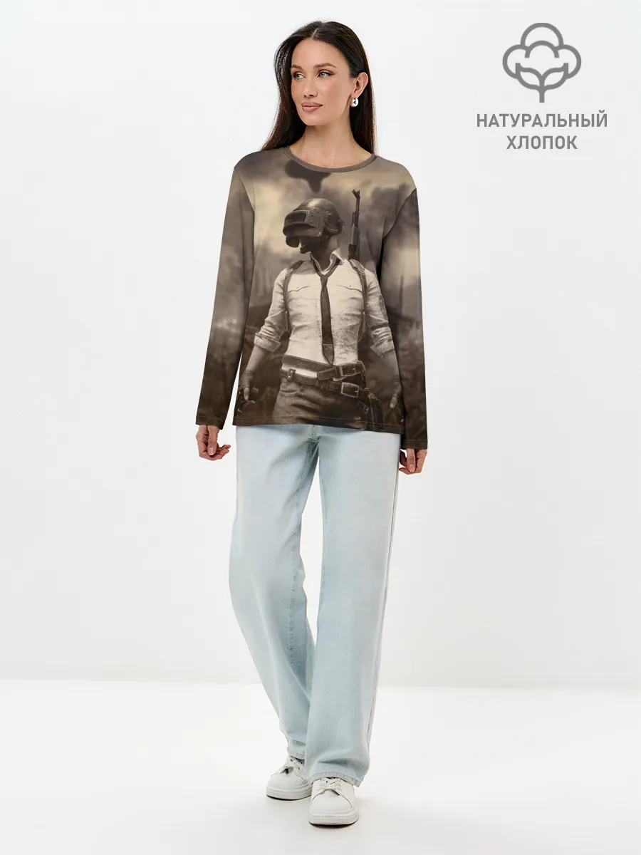 Лонгслив женский. Хлопок / PUBG