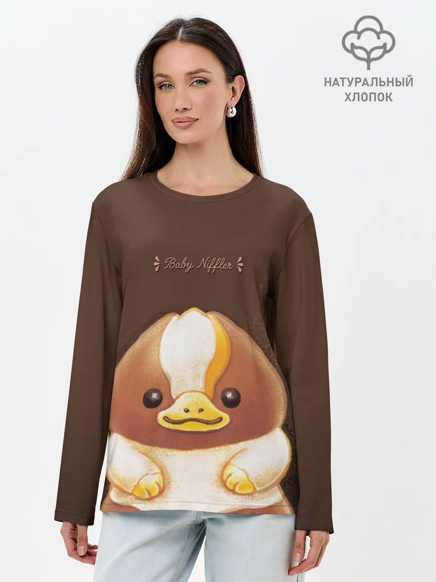Лонгслив женский. Хлопок / Baby Chocolate Niffler