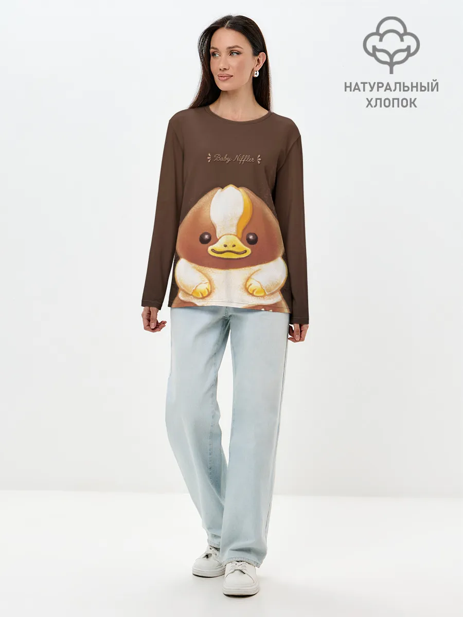Лонгслив женский. Хлопок / Baby Chocolate Niffler
