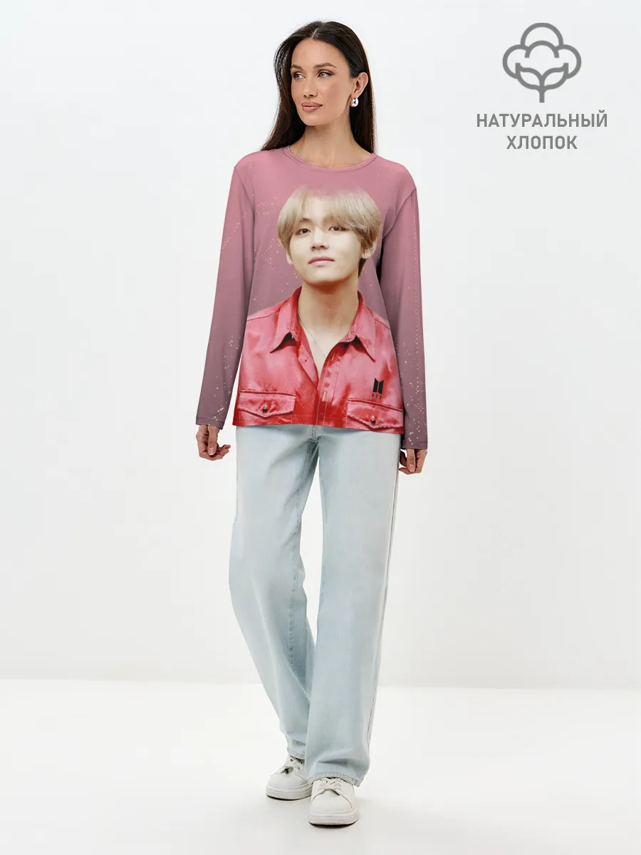 Лонгслив женский. Хлопок / BTS
