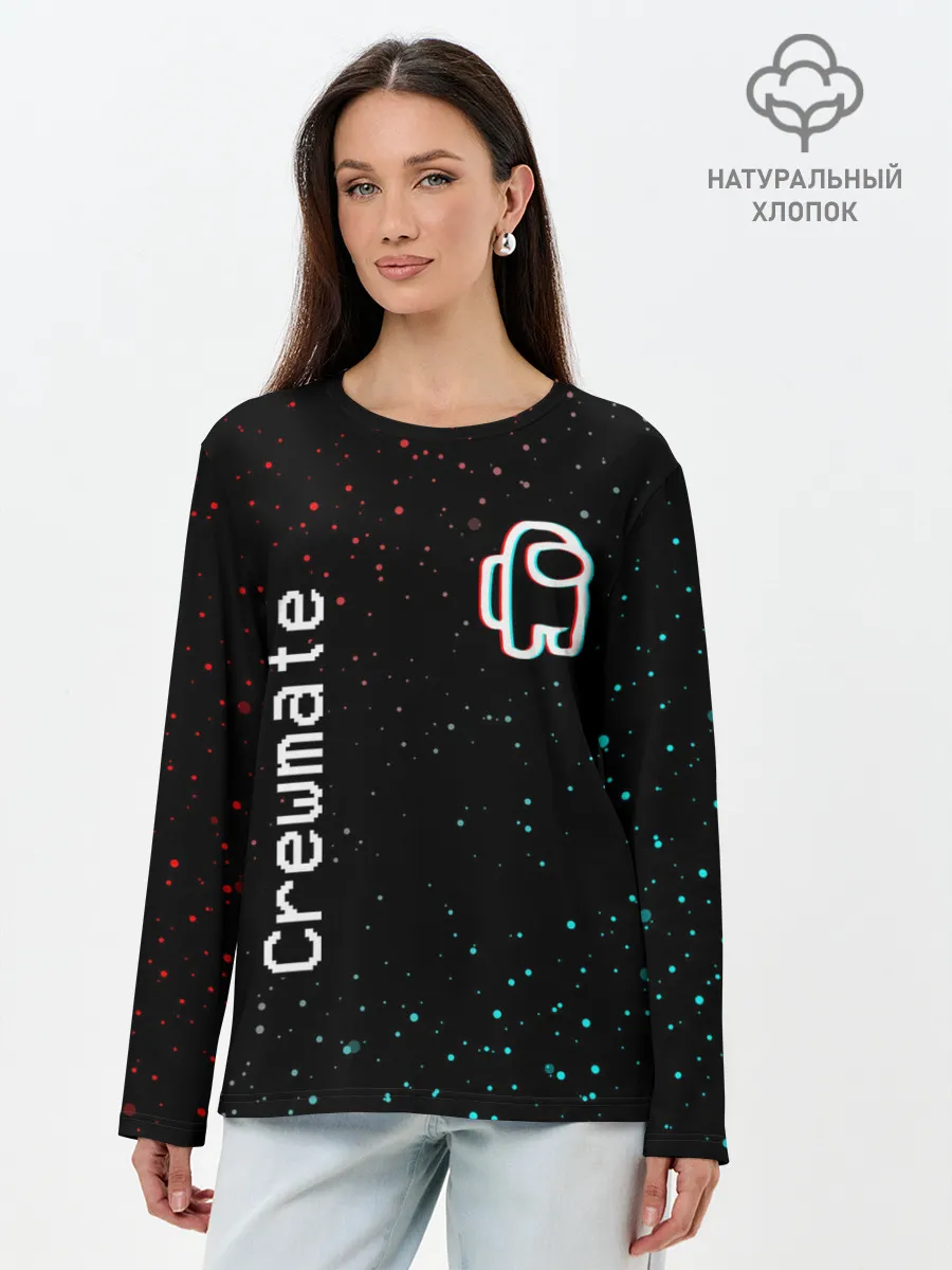 Лонгслив женский. Хлопок / AMONG US - Зимний