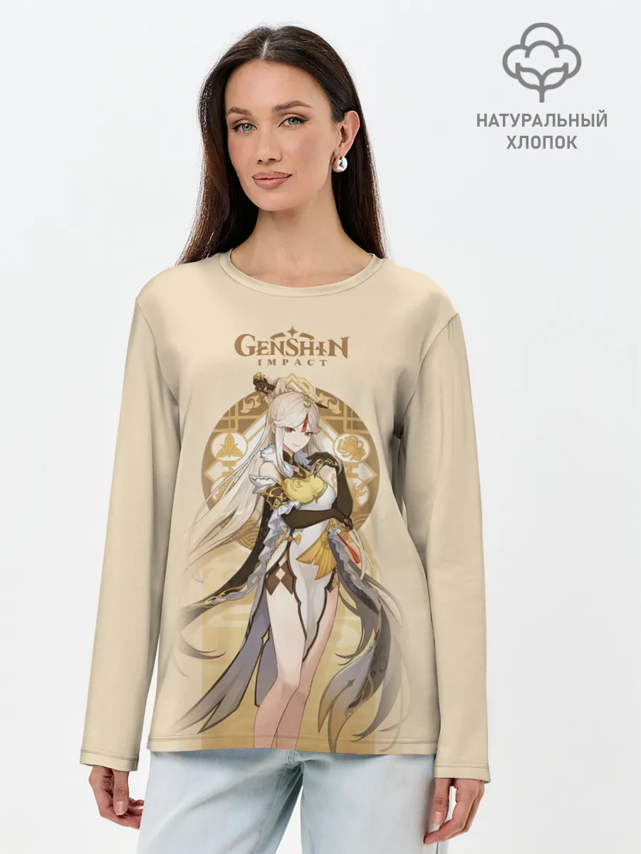 Лонгслив женский. Хлопок / Genshin Impact