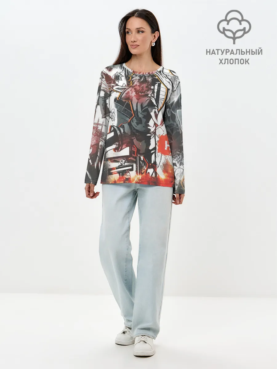 Лонгслив женский. Хлопок / Haikyu Haikyuu Haikuu