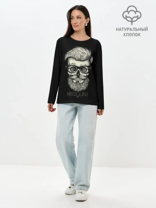 Лонгслив женский. Хлопок / Хипстер