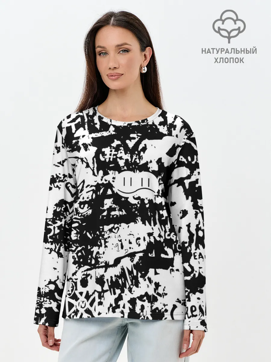 Лонгслив женский. Хлопок / Graffiti