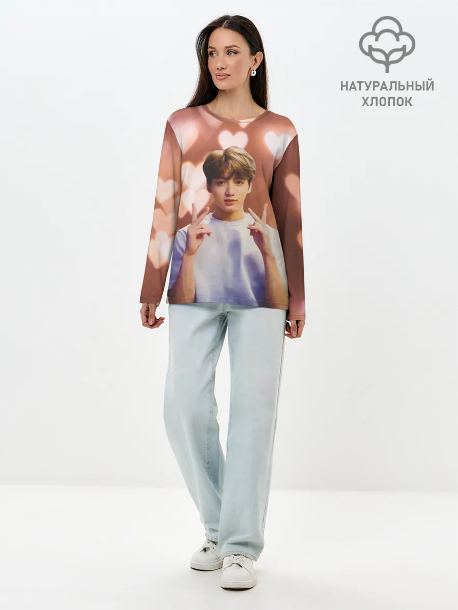 Лонгслив женский. Хлопок / JUNGKOOK BTS