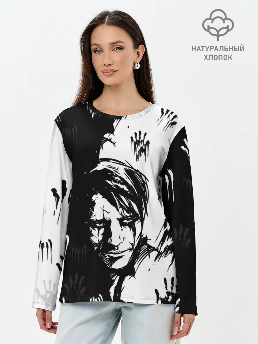 Лонгслив женский. Хлопок / DEATH STRANDING