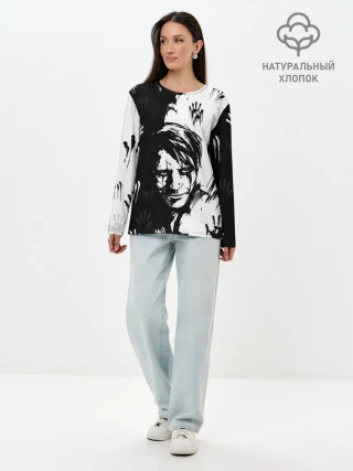 Лонгслив женский. Хлопок / DEATH STRANDING