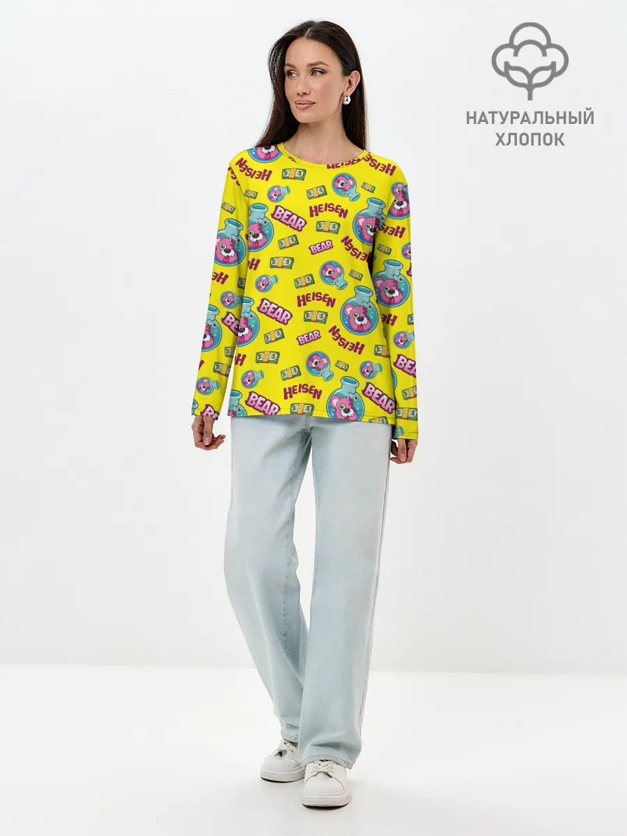 Лонгслив женский. Хлопок / Heisen Bear