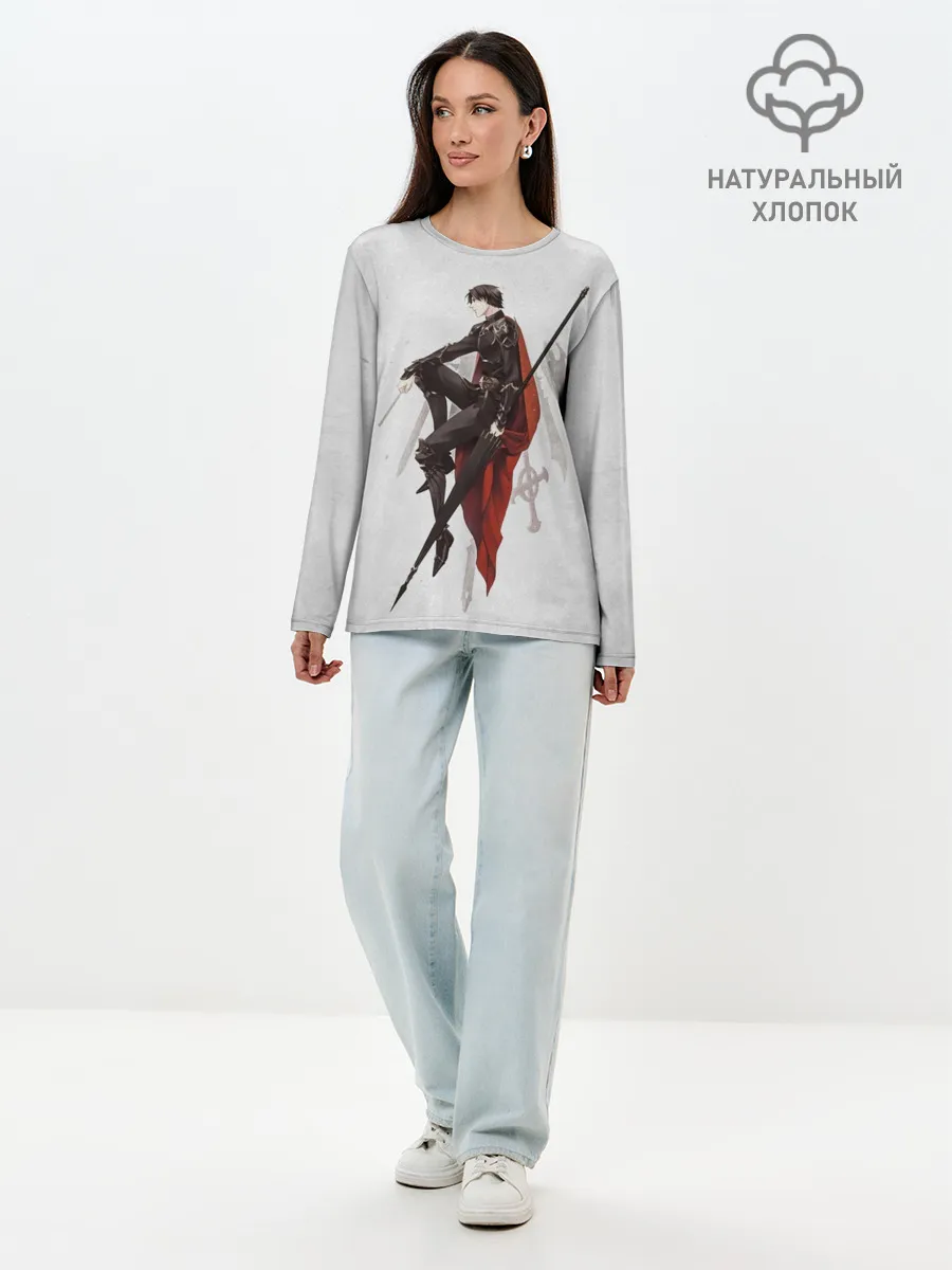 Лонгслив женский. Хлопок / Бог «Славы»