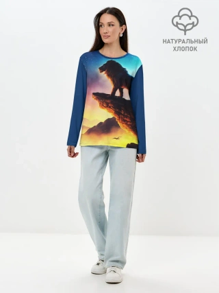 Лонгслив женский. Хлопок / Лев