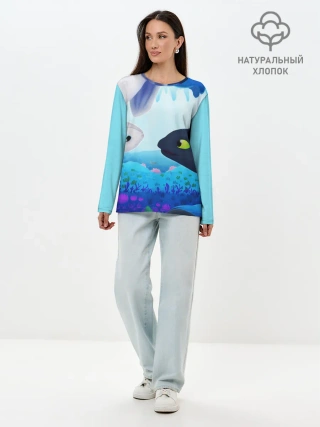 Лонгслив женский. Хлопок / Приручить Дракона