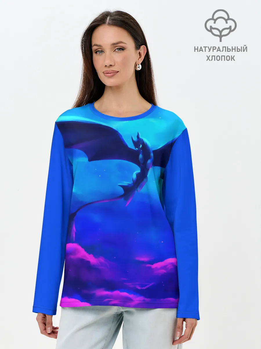 Лонгслив женский. Хлопок / Беззубик