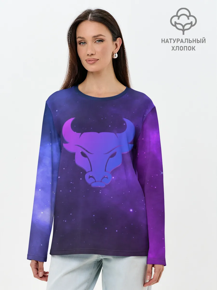 Лонгслив женский. Хлопок / Бык