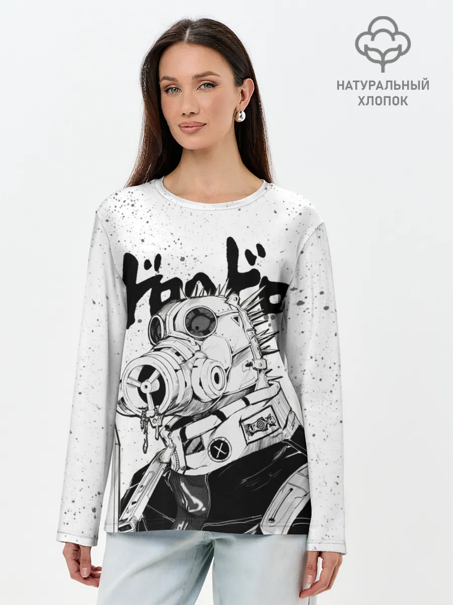 Лонгслив женский. Хлопок / Кайман Дорохедоро