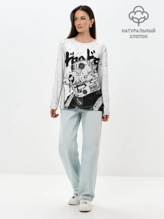 Лонгслив женский. Хлопок / Кайман Дорохедоро
