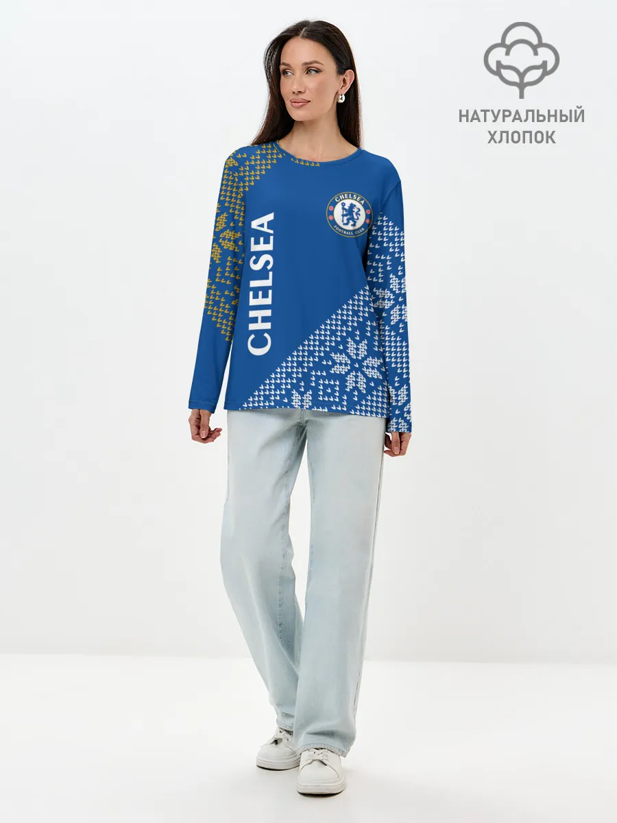 Лонгслив женский. Хлопок / CHELSEA F.C. - Новый Год