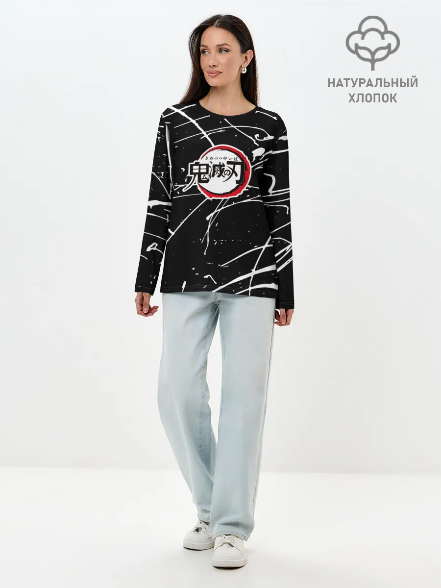 Лонгслив женский. Хлопок / Demon Slayer: Kimetsu no Yaiba