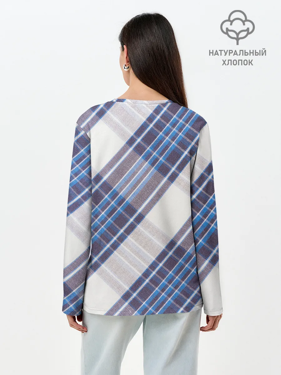 Лонгслив женский. Хлопок / Шотландка | Scottish | Tartan