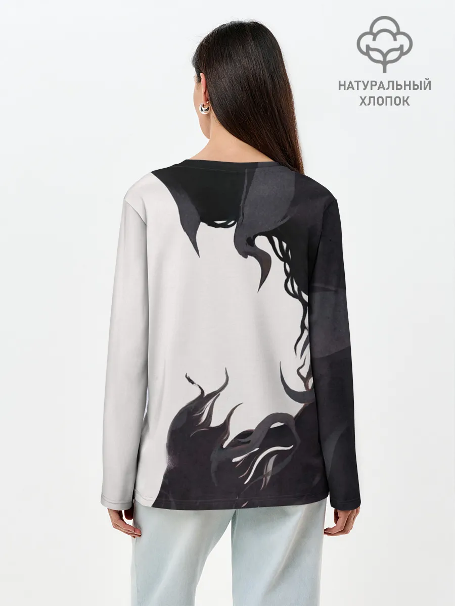Лонгслив женский. Хлопок / Black Asta
