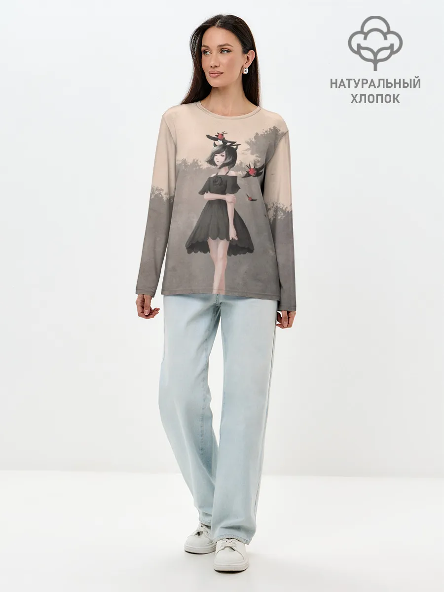 Лонгслив женский. Хлопок / Secre Swallowtail