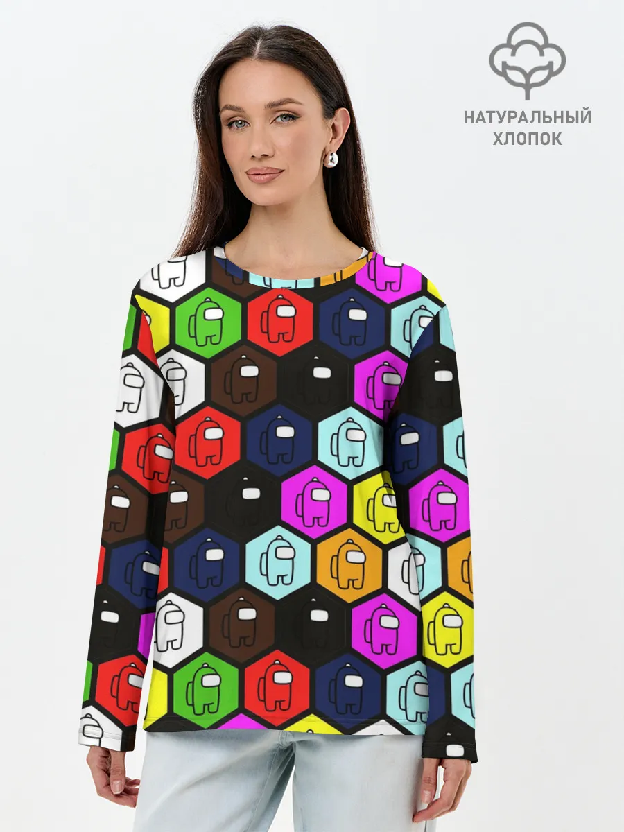 Лонгслив женский. Хлопок / AMONG US