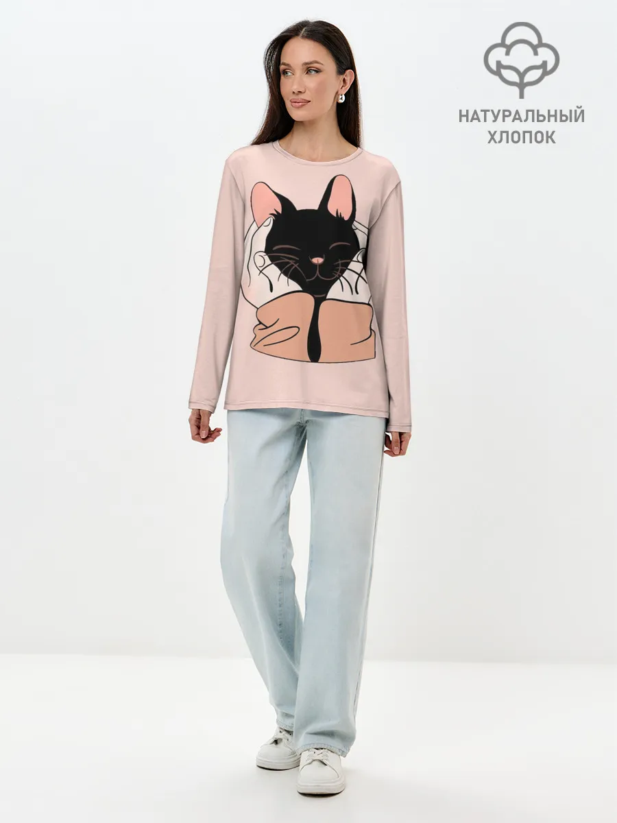 Лонгслив женский. Хлопок / Любовь