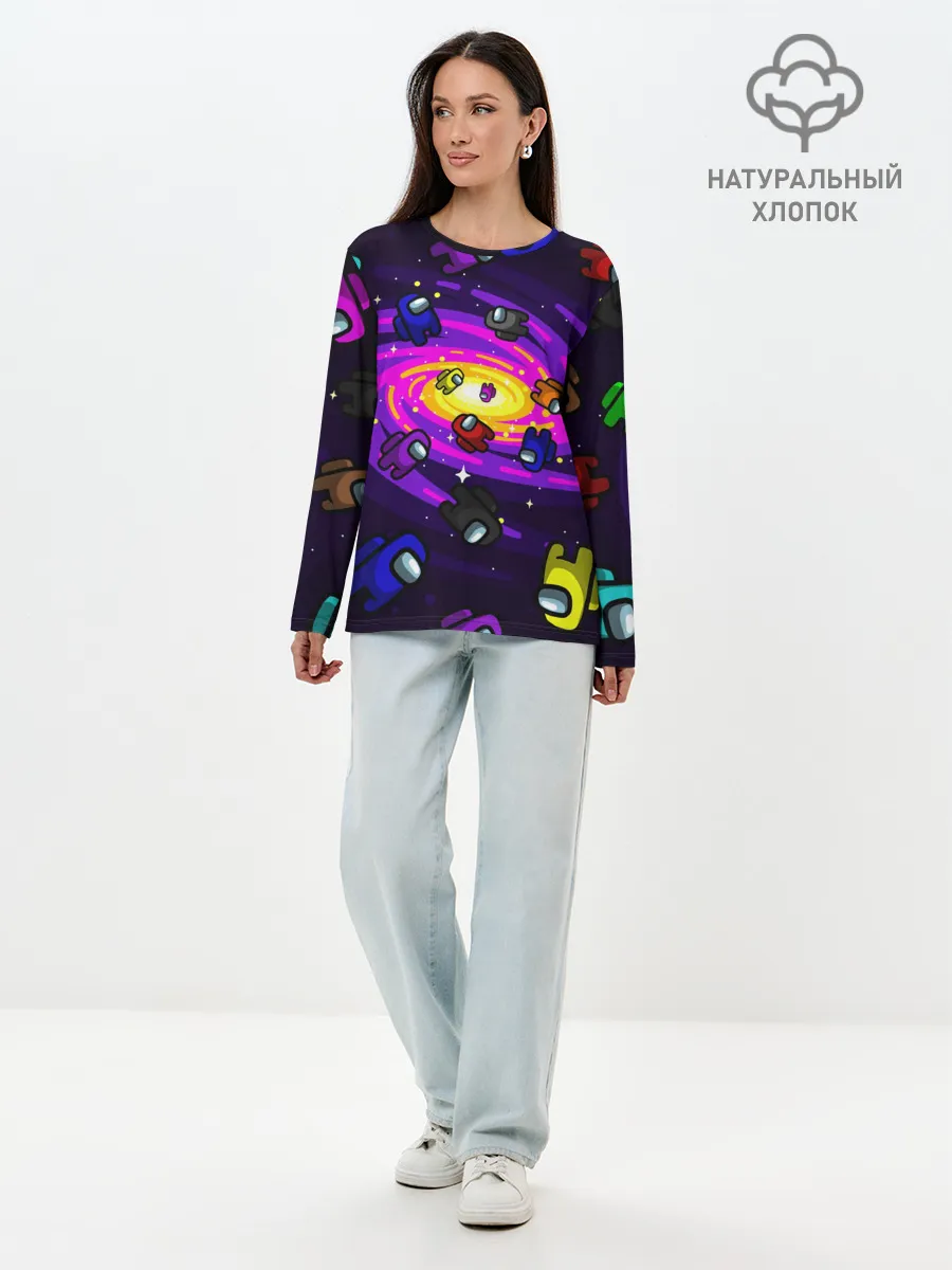 Лонгслив женский. Хлопок / AMONG US