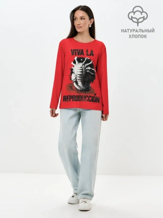 Лонгслив женский. Хлопок / VIVA LA