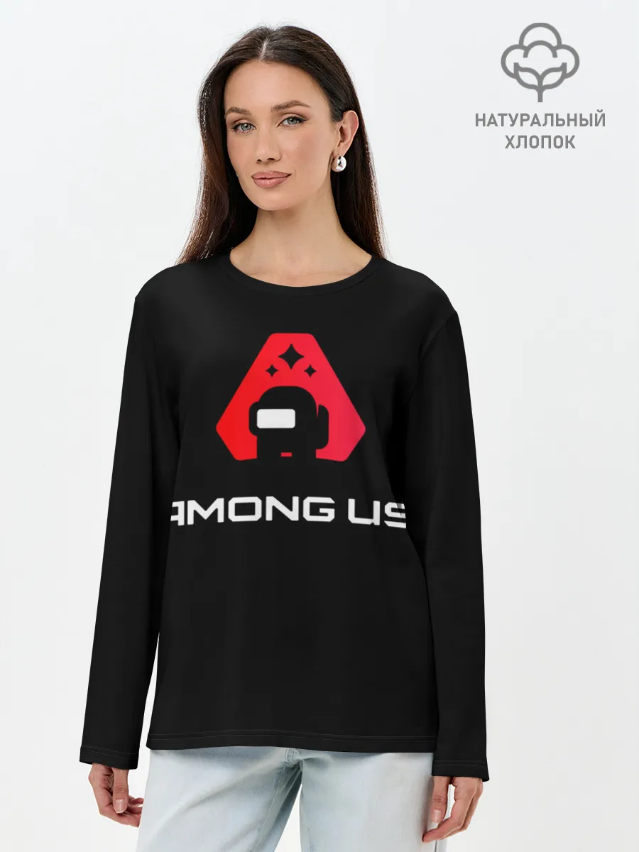 Лонгслив женский. Хлопок / Among Us | Логотип