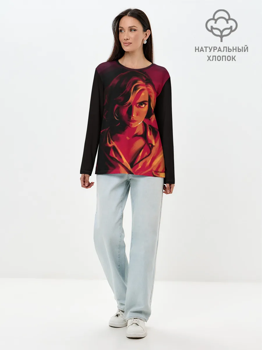 Лонгслив женский. Хлопок / Ход Королевы