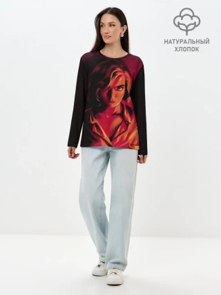 Лонгслив женский. Хлопок / Ход Королевы