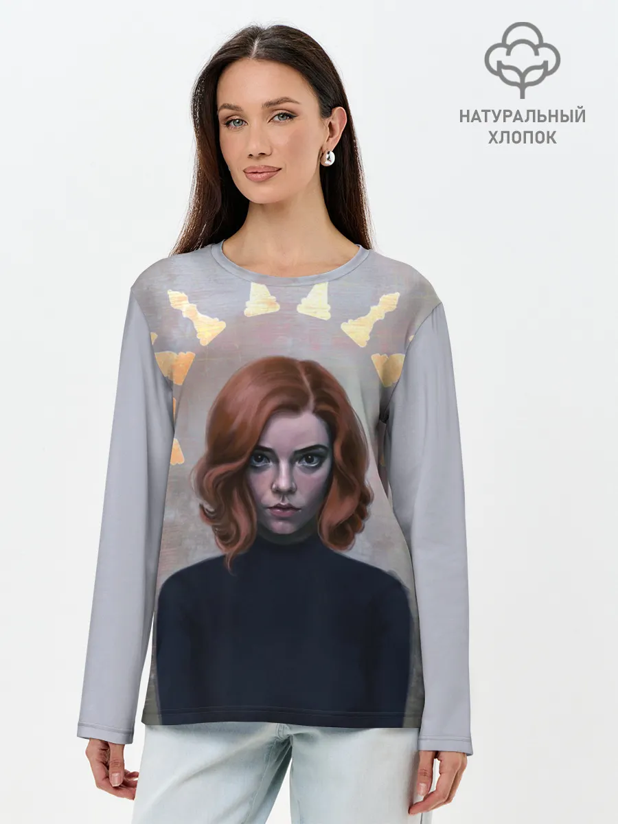 Лонгслив женский. Хлопок / Ход Королевы