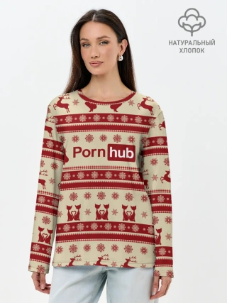 Лонгслив женский. Хлопок / Pornhub