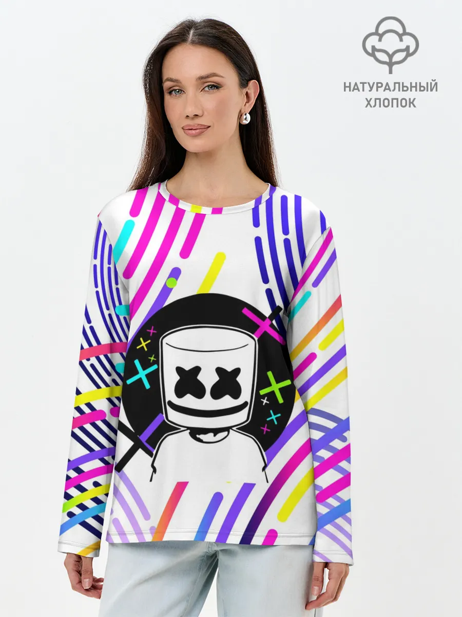 Лонгслив женский. Хлопок / MARSHMELLO
