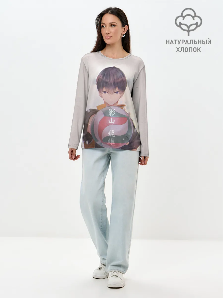 Лонгслив женский. Хлопок / Haikyuu!! Tobio
