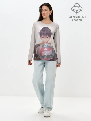 Лонгслив женский. Хлопок / Haikyuu!! Tobio