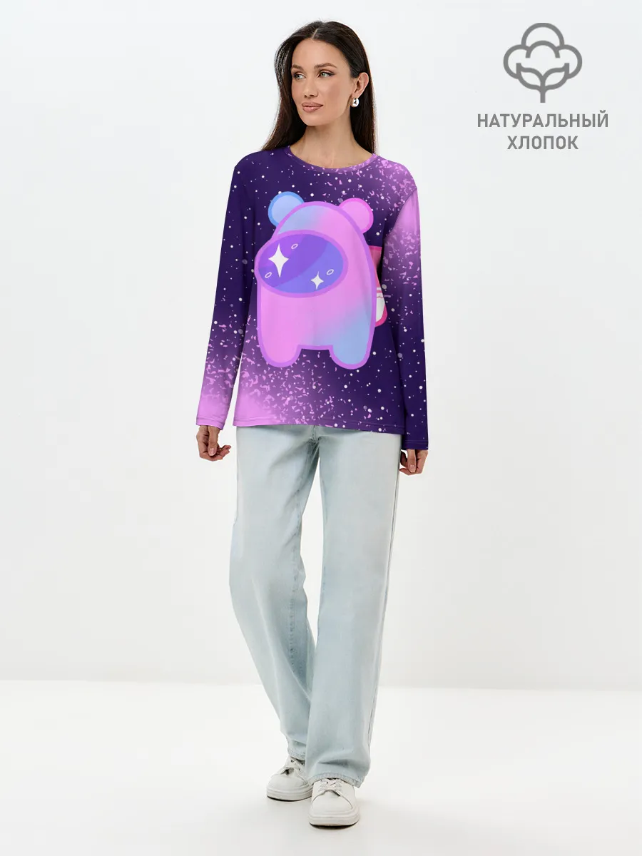 Лонгслив женский. Хлопок / AMONG US - SPACE