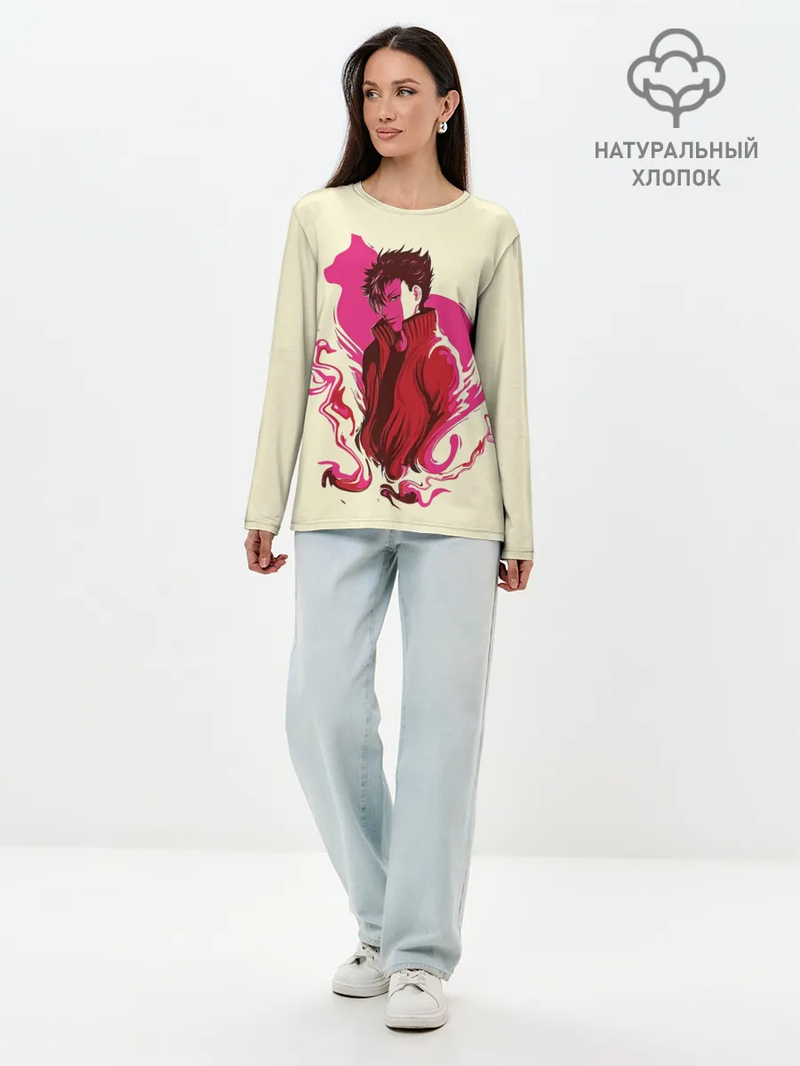 Лонгслив женский. Хлопок / Haikyuu Nekoma