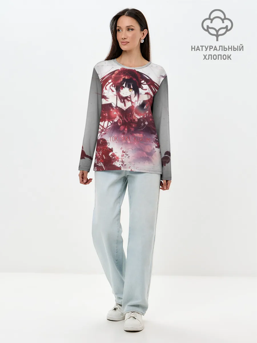 Лонгслив женский. Хлопок / Куруми Токисаки