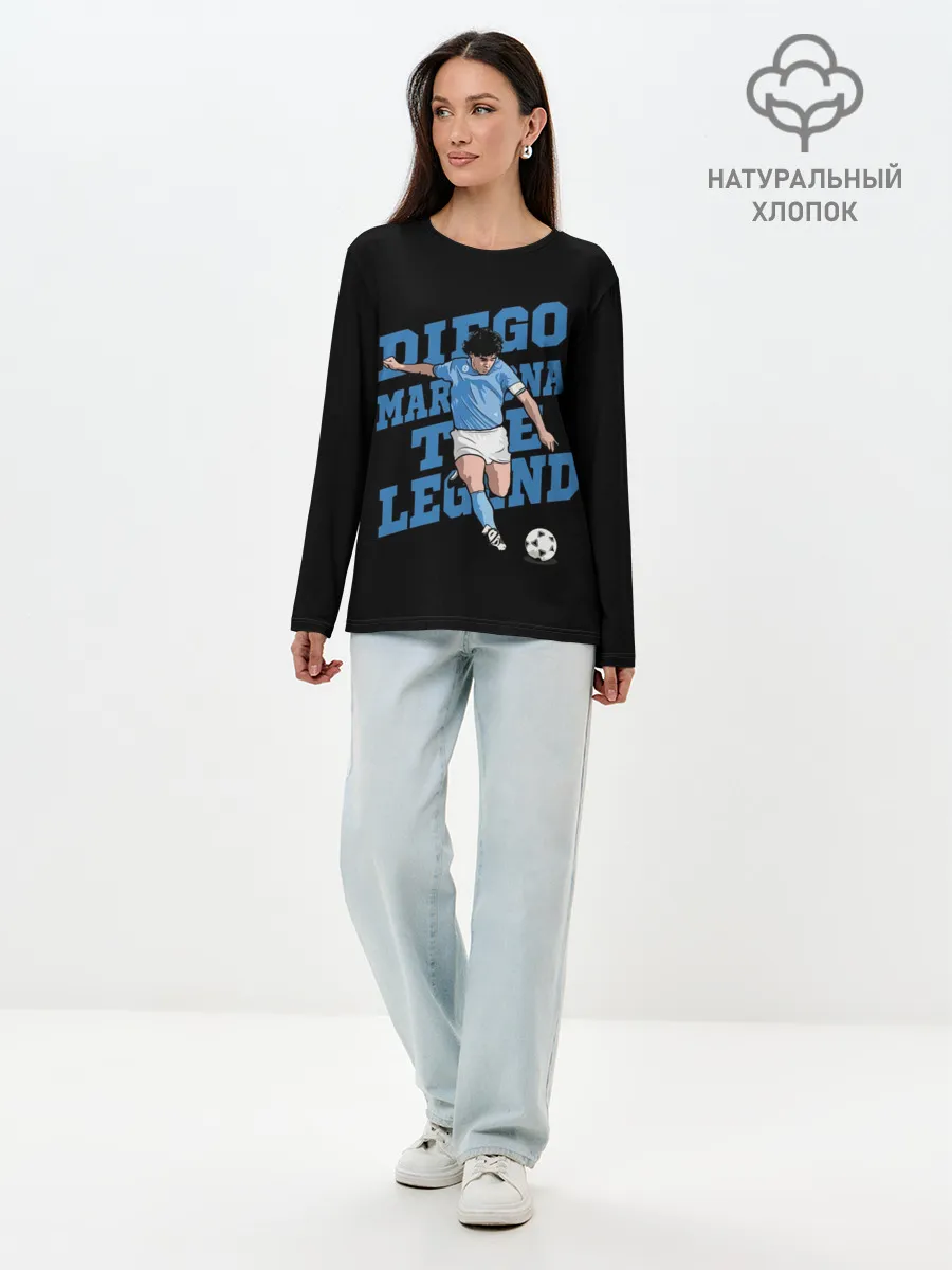 Лонгслив женский. Хлопок / Diego Maradona