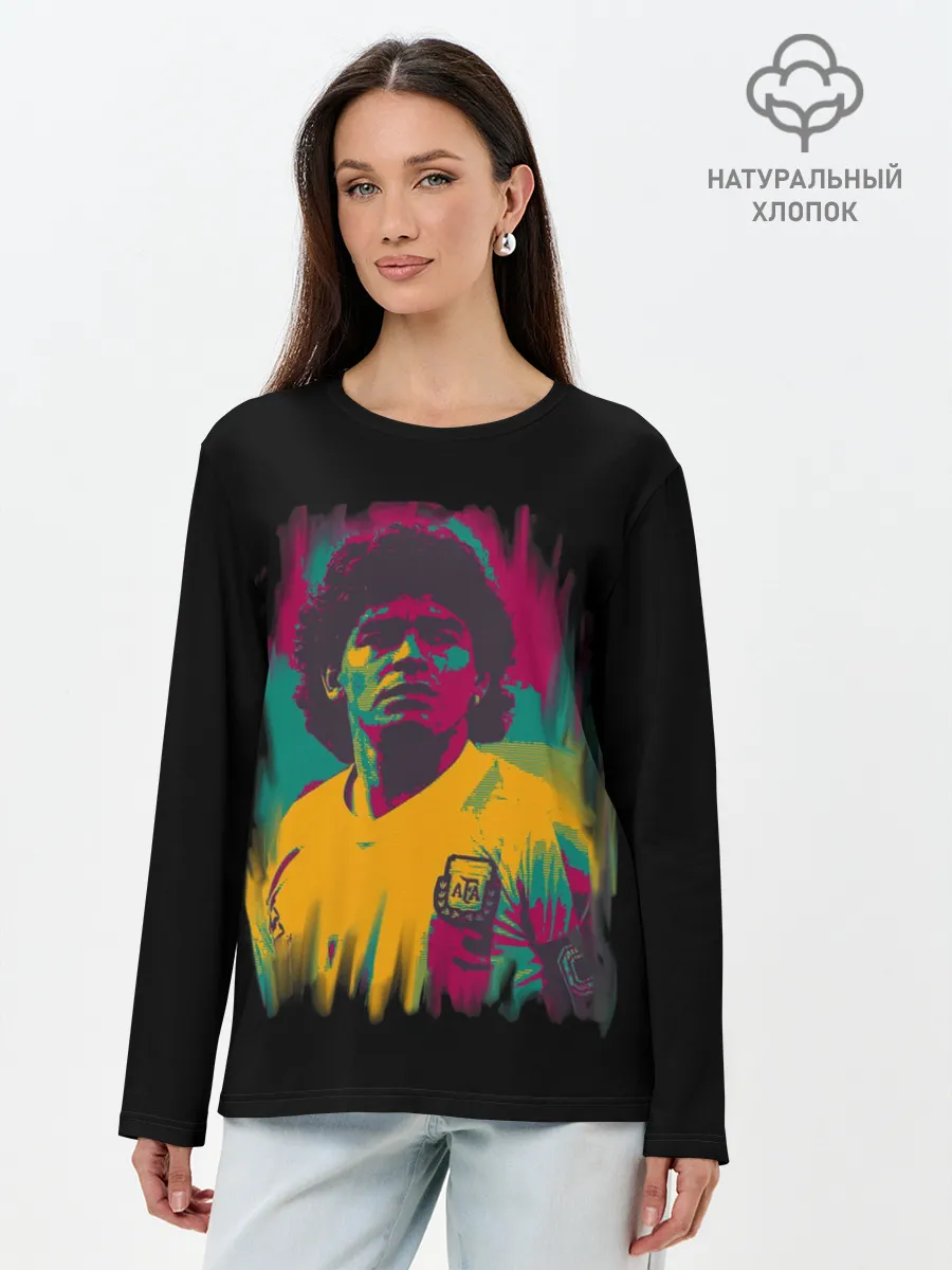 Лонгслив женский. Хлопок / Diego Maradona