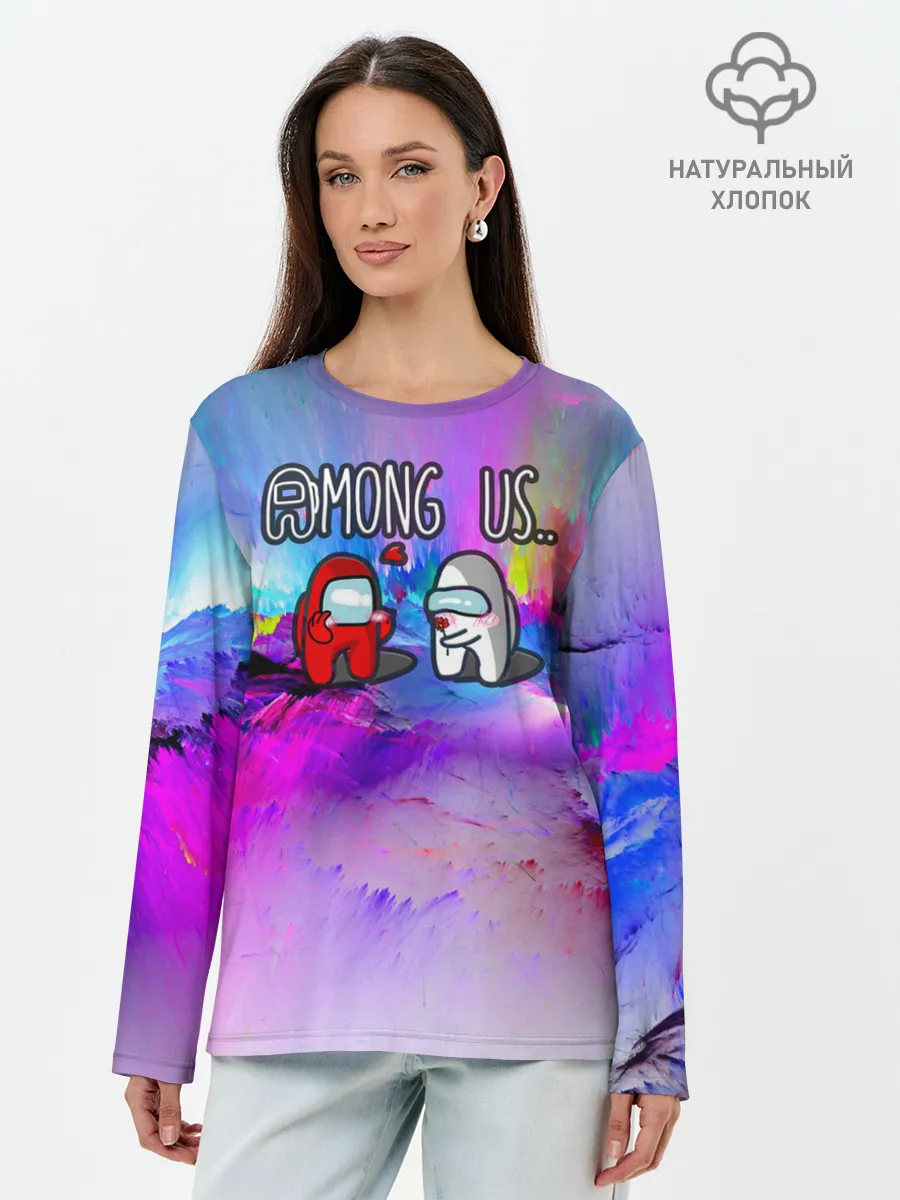 Лонгслив женский. Хлопок / Among Us love