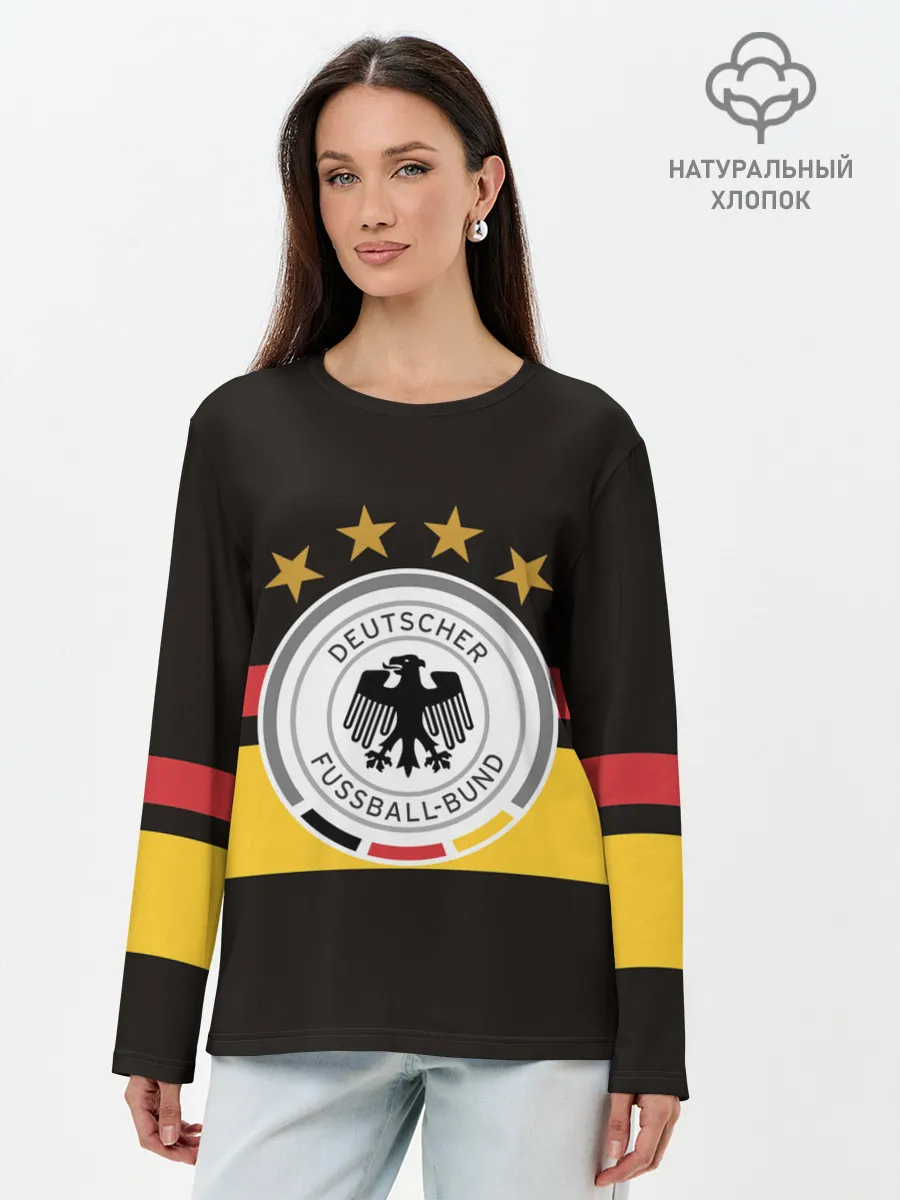 Лонгслив женский. Хлопок / СБОРНАЯ ГЕРМАНИИ