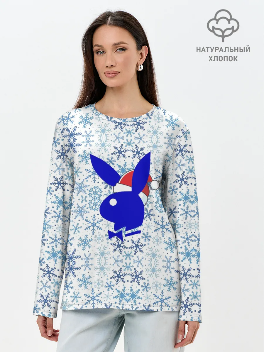 Лонгслив женский. Хлопок / PLAYBOY - NEW YEAR